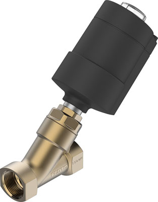 Festo 8111601 / VZXA-A-TS7-11/4-M6-B1T-16-K-75-20-PR-PM Angle Seat Valve
