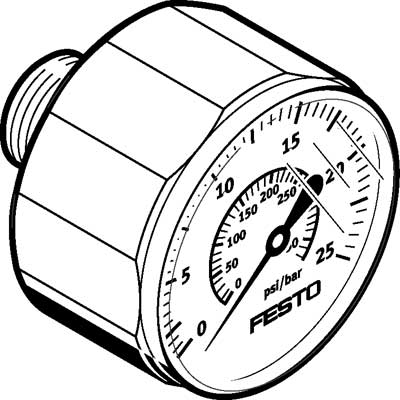 Festo 541734 / MA-27-25-R1/8 Pressure Gauge