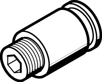 Festo 572313 / QB-10-32-UNF-3/16-I-U Push-in Fitting