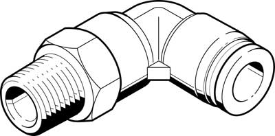 Festo 533244 / QBL-3/8-1/2-U-M Push-in L-fitting