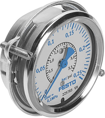 Festo 225783 / FMA-63-0,25-C Flanged Pressure Gauge