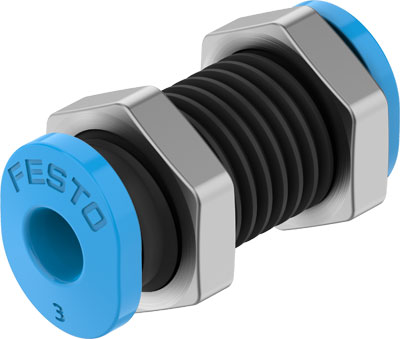 Festo 153375 / QSMS-3 Push-in Bulkhead Connector