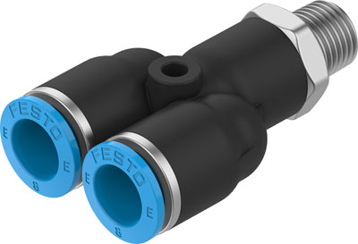 Festo 8113081 / NPQE-Y-R18-Q8-P10 Push-in Y-fitting