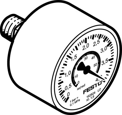 Festo 162842 / MAP-40-4-1/8-EN Precision Pressure Gauge