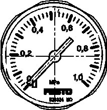 Festo 526324 / MA-27-1,0-M5-MPA Pressure Gauge
