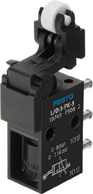 Festo 10749 / L/O-3-PK-3 Toggle Lever Valve With Idle Return