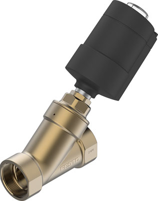 Festo 8111603 / VZXA-A-TS7-2-M6-B1T-8-K-75-20-PR-PM Angle Seat Valve