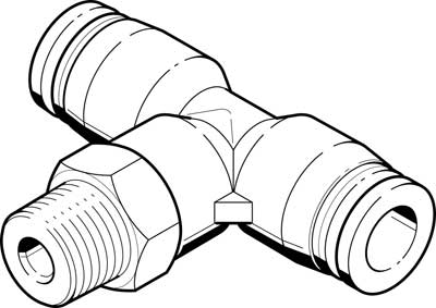 Festo 533251 / QBMT-1/8-1/8-U-M Push-in T-fitting