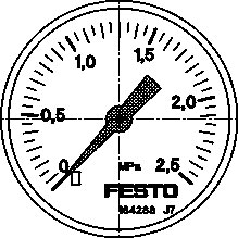 Festo 162837 / MA-50-2,5-1/4-EN Pressure Gauge