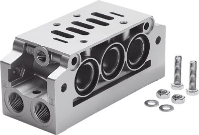 Festo 152790 / NAVW-3/8-2-ISO Manifold Sub-base With Angled Connections