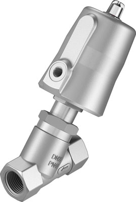 Festo 1002514 / VZXF-L-M22C-M-A-G34-180-M1-V4V4T-50-16 Angle Seat Valve