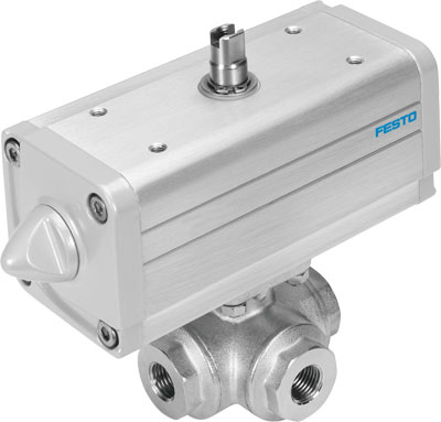 Festo 1914787 / VZBA-1/2-GGG-63-32L-F0304-V4V4T-PP30-R-90-C Ball Valve Actuator Unit