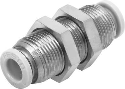 Festo 564753 / QBS-1/2T-U Push-in Bulkhead Connector