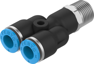 Festo 8113080 / NPQE-Y-R18-Q6-P10 Push-in Y-fitting
