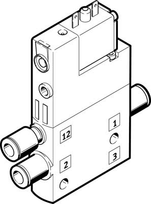 Festo 196889 / CPE14-M1BH-3GLS-QS-6 Solenoid Valve