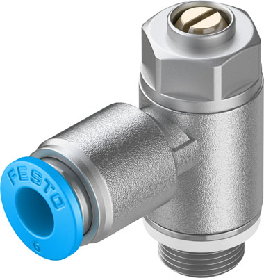 Festo 193158 / GRLZ-1/8-QS-6-D One-way Flow Control Valve