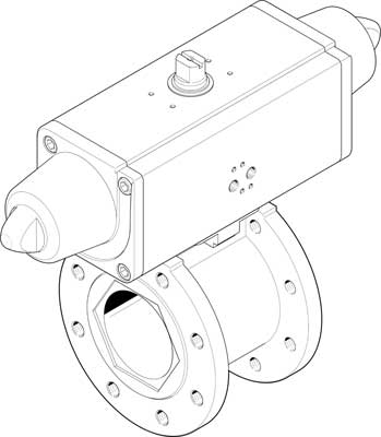 Festo 1915410 / VZBC-100-FF-16-22-F0710-V4V4T-PS240-R-90-4-C Ball Valve Actuator Unit