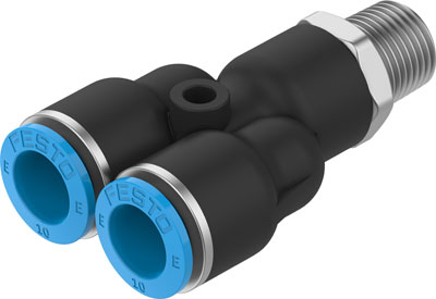 Festo 8113086 / NPQE-Y-R14-Q10-P10 Push-in Y-fitting