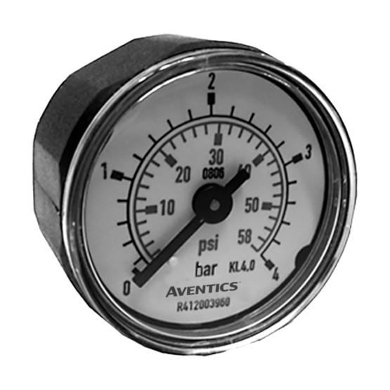 Aventics (0-10) BAR PSI HF03 Pressure Gauge