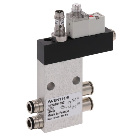 Aventics AV-4/2NC-SR-024DC-E-AV-D1/4-M8-NLC-PD Flow Control Valve