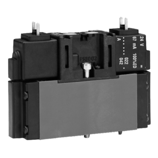 Aventics CD01 - 5/2DS - 230AC Electric and Pneumatic Actuated Directional Valve