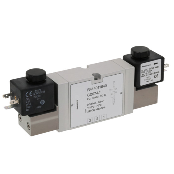Aventics CD07-LT-3/2-NC-DO-024VDC-I-FLG-RAIL Electric and Pneumatic Actuated Directional Valve