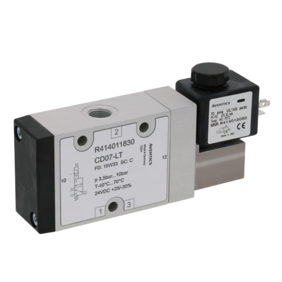 Aventics CD07-LT-3/2-NC-SR-024VDC-E-G014-RAIL Electric and Pneumatic Actuated Directional Valve