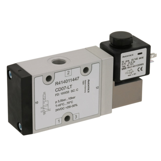 Aventics CD07-LT-3/2-NC-SR-110VDC-I-G014-RAIL Electric and Pneumatic Actuated Directional Valve