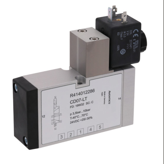 Aventics CD07-LT-5/2-NC-SR-024VDC-I-FLG-T-RAI Electric and Pneumatic Actuated Directional Valve
