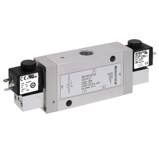 Aventics CD12-LT-3/2-NC-DO-110VDC-WMO-E-G012-RAIL Electric and Pneumatic Actuated Directional Valve