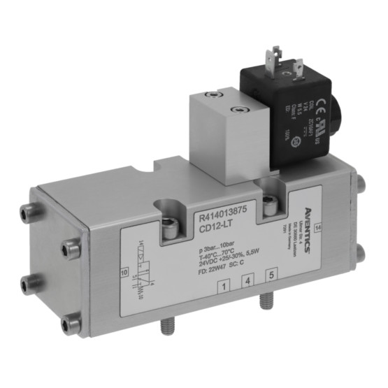 Aventics CD12-LT-3/2-NC-SR-110VDC-I-FLG-RAIL Electric and Pneumatic Actuated Directional Valve