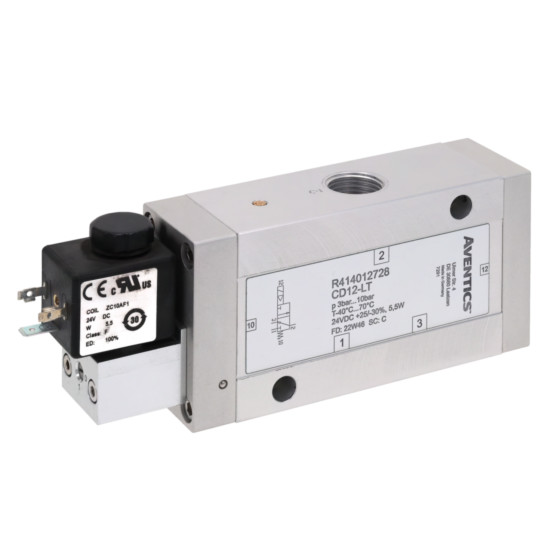 Aventics CD12-LT-3/2-NC-SR-110VDC-I-G012-RAIL Electric and Pneumatic Actuated Directional Valve