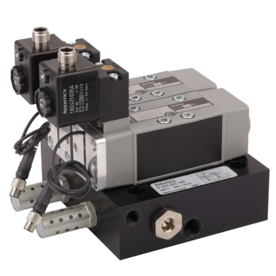 Aventics DUAL VALVE-IS12-PD-024DC-M12-E Electric and Pneumatic Actuated Directional Valve