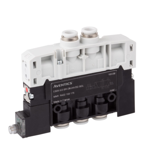 Aventics ES05-5/2-SR-D3/8-24VDC-SGL-M8 Electric and Pneumatic Actuated Directional Valve