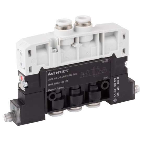 Aventics ES05-5/3CC-D3/8-24VDC-SGL-M8 Electric and Pneumatic Actuated Directional Valve
