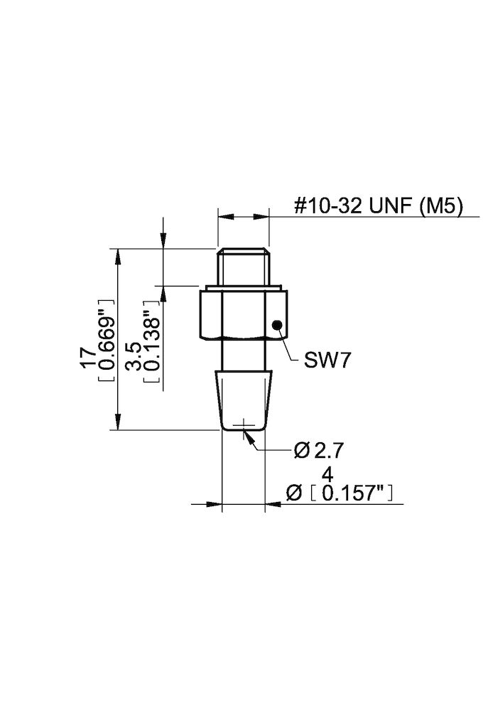 Piab Fitting M5 male, 10–15