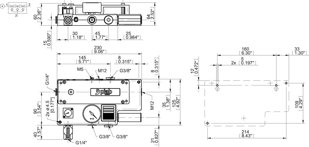 Piab Lab Vac LVH40K6, Viton® sealings, Kalrez flap valves