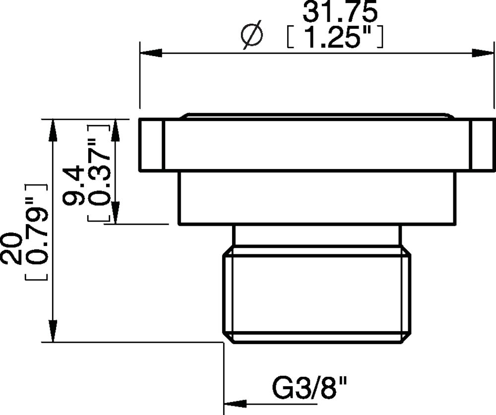 Piab T-slot adapter G3/8 male
