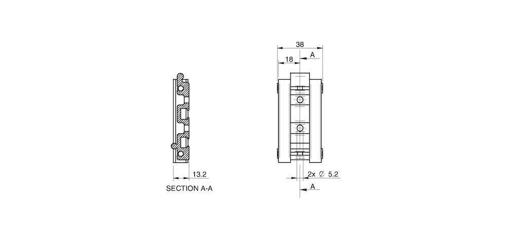 Piab Mounting rail P3010, one pump module