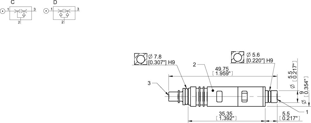 Piab COAX® cartridge MINI Pi12-2, extra non-return valve
