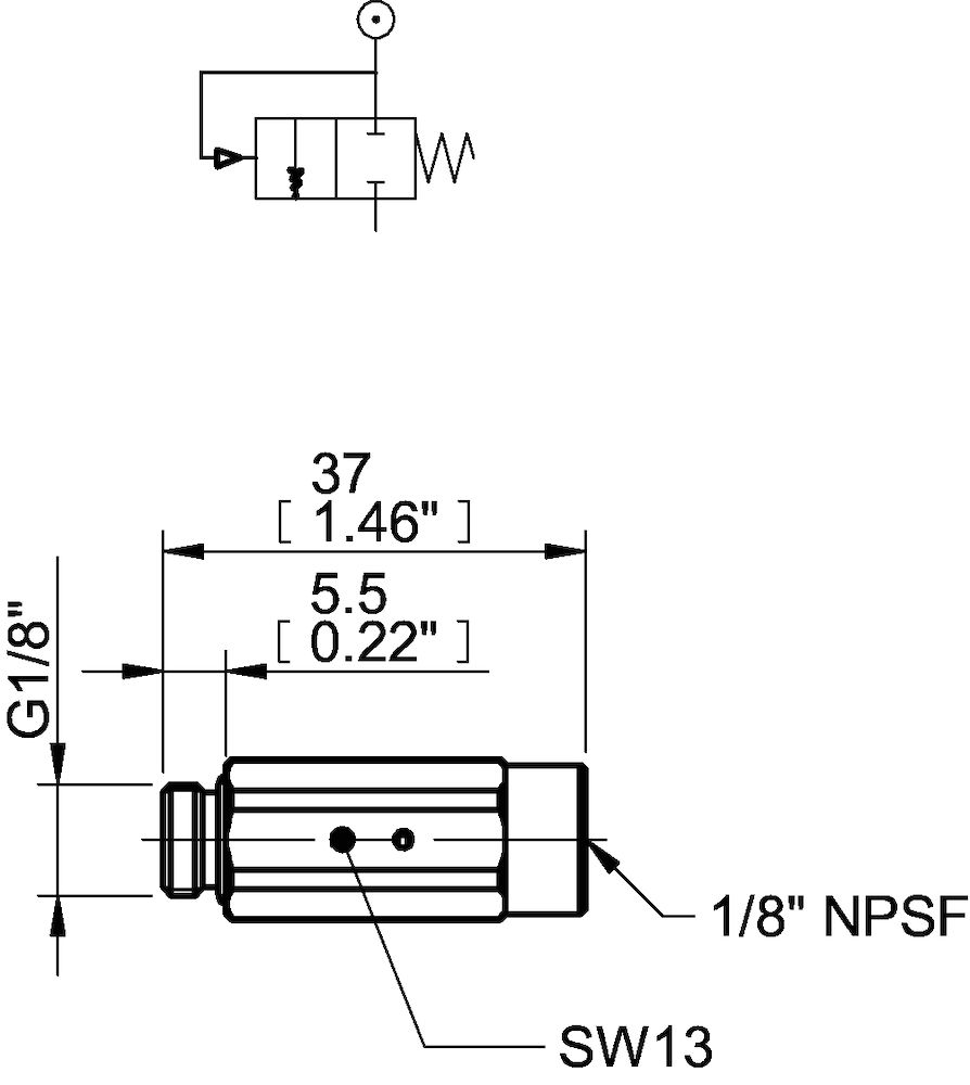 Piab Blow-off Check valve 1/8 NPSF female