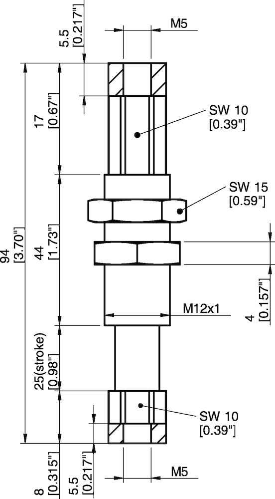 Piab Level compensator LC12-F0525, M5 female, stroke 25