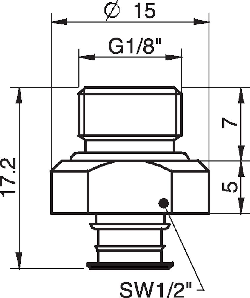 Piab 02DC / 3251003 Fitting 1/8" NPT male, with dual flow control valve