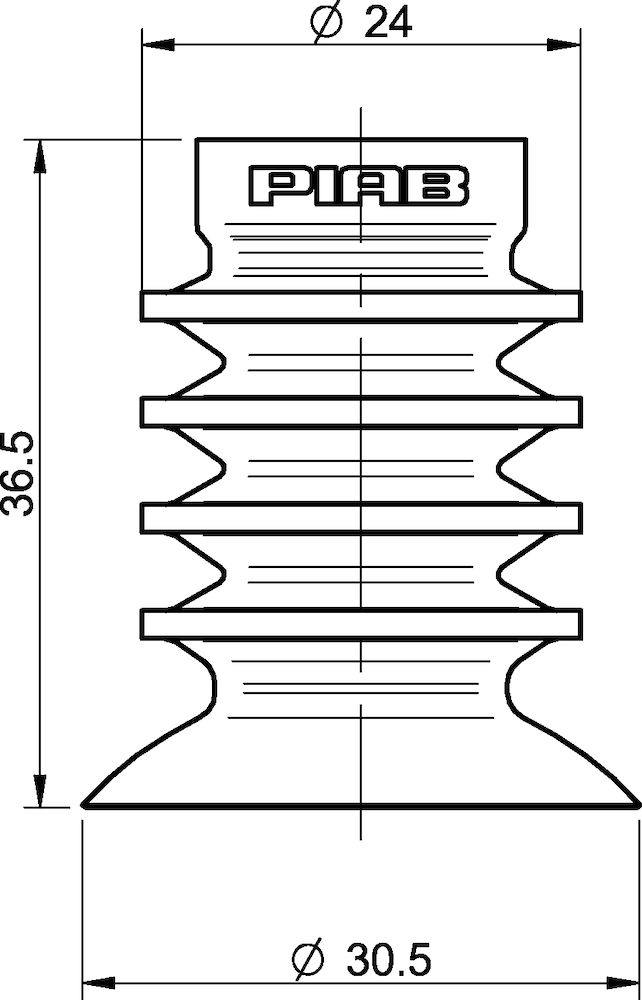Piab Suction cup BL30-4 Silicone FCM