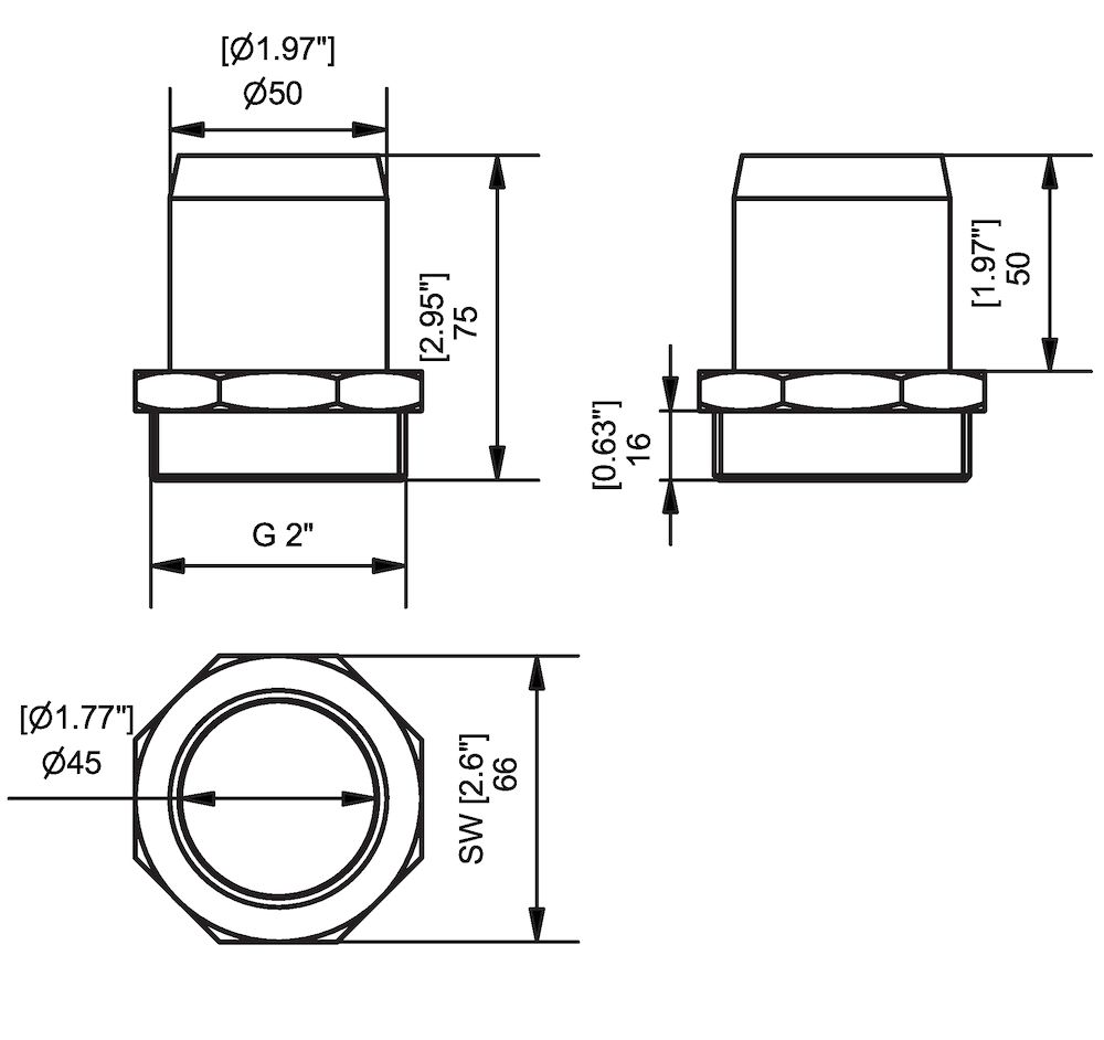 Piab Hose connector G2 - 50 mm