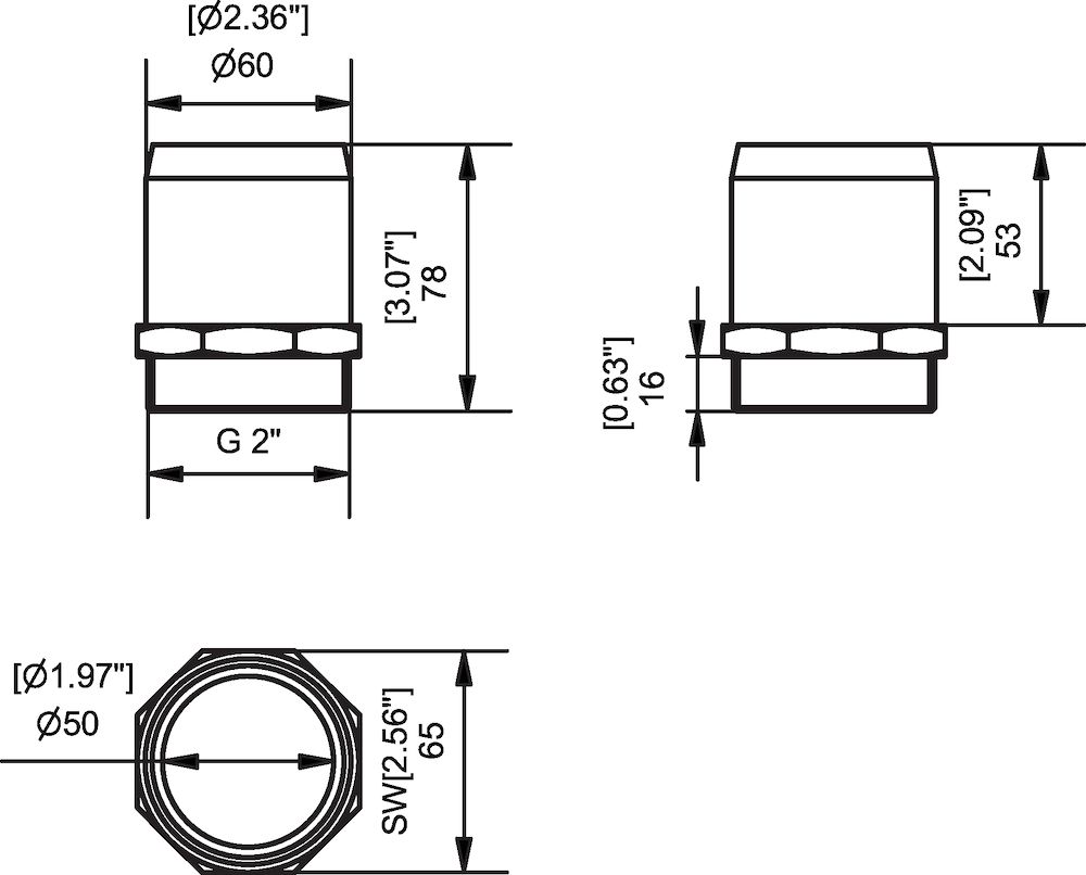 Piab Hose connector G2 - 60 mm