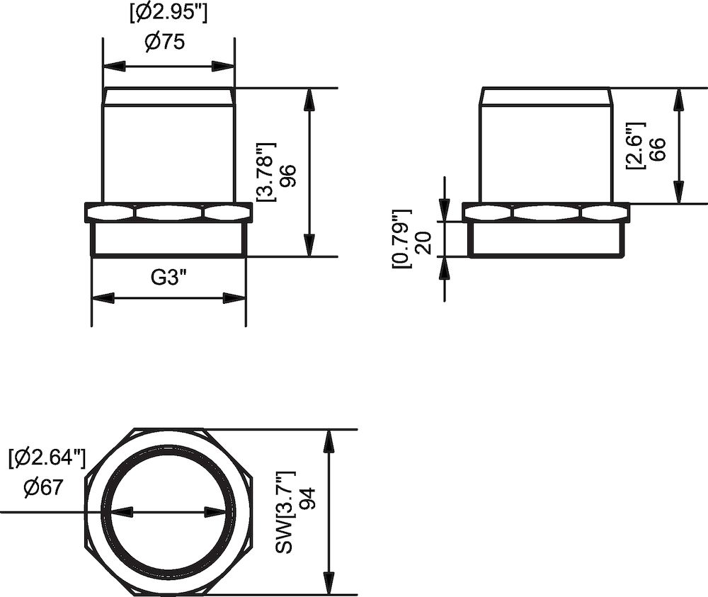 Piab Hose connector G3 - 75 mm