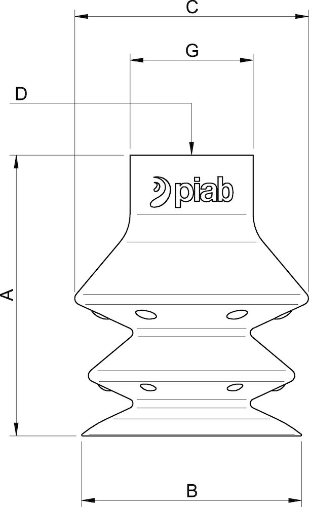 Piab Suction cup S.FBX50DS40