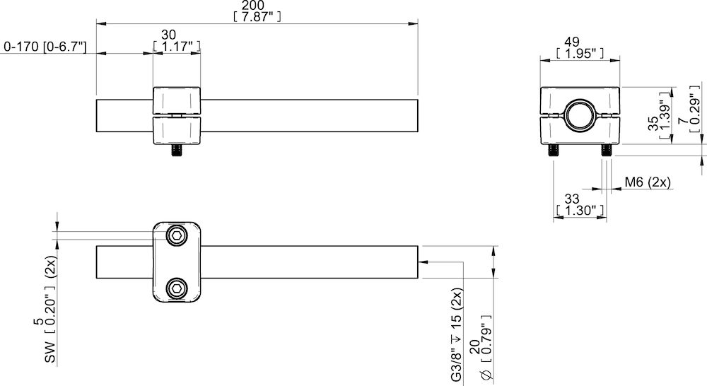Piab Extension kit G3/8 200mm