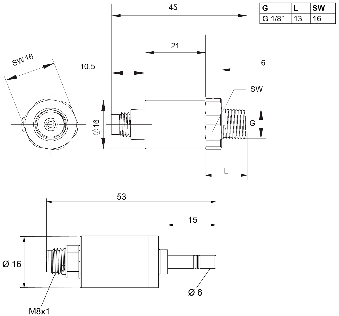 Piab Vacuum sensor F09-T-K, analog, G1/8
